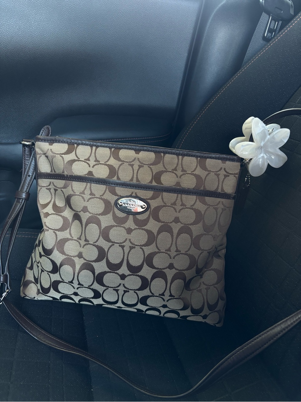 Coach Signature print crossbody Fall bag